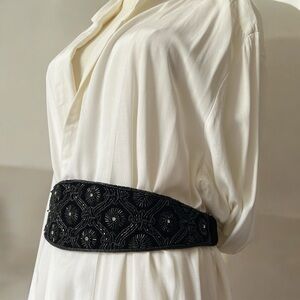 2 for $50 Magid Black Beaded Belt